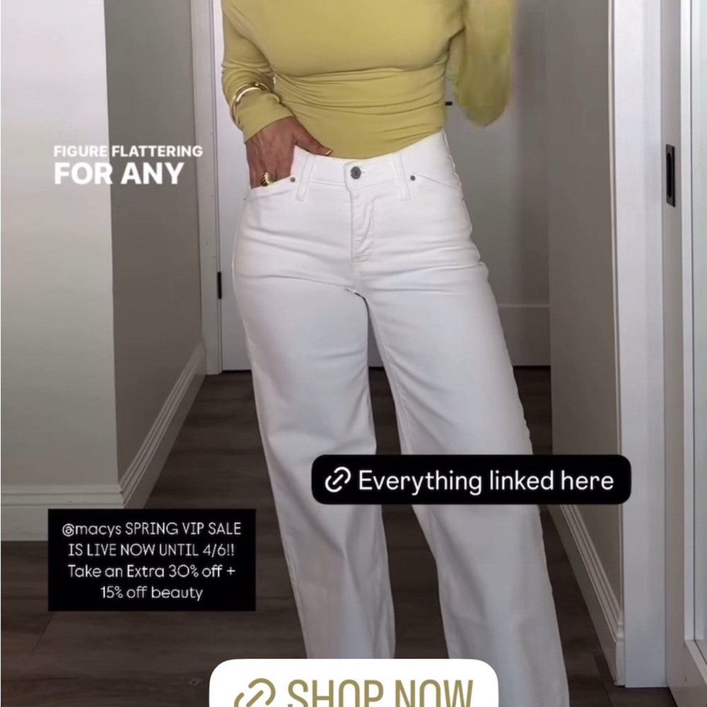 Levi's White Wide Leg Jeans